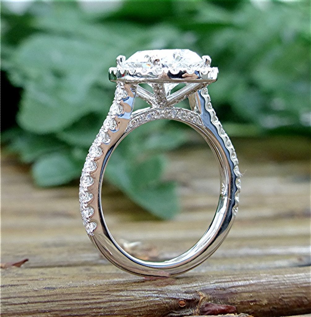 Four Carat Oval Diamond Engagement Ring | Limpid Jewelry