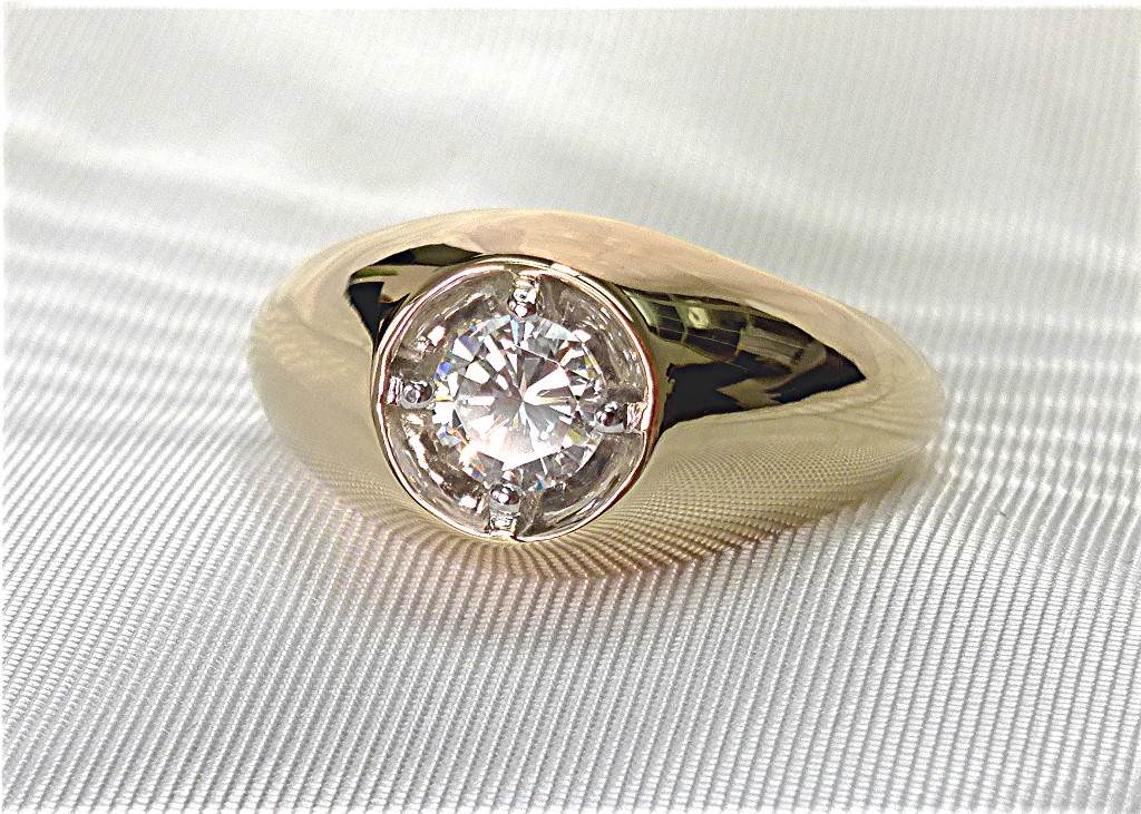 Traditional Single Stone Mens Ring | Limpid Jewelry